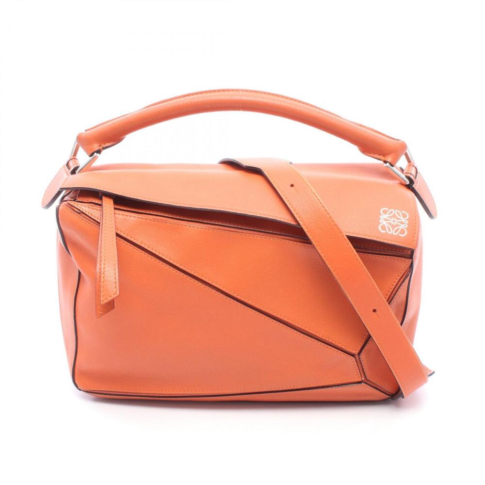 Loewe Puzzle Top Handle Bag Leather Orange